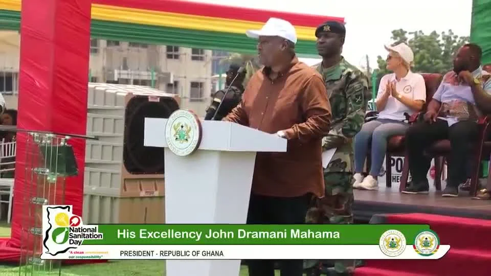 President of Ghana addressing National Sanitation Day