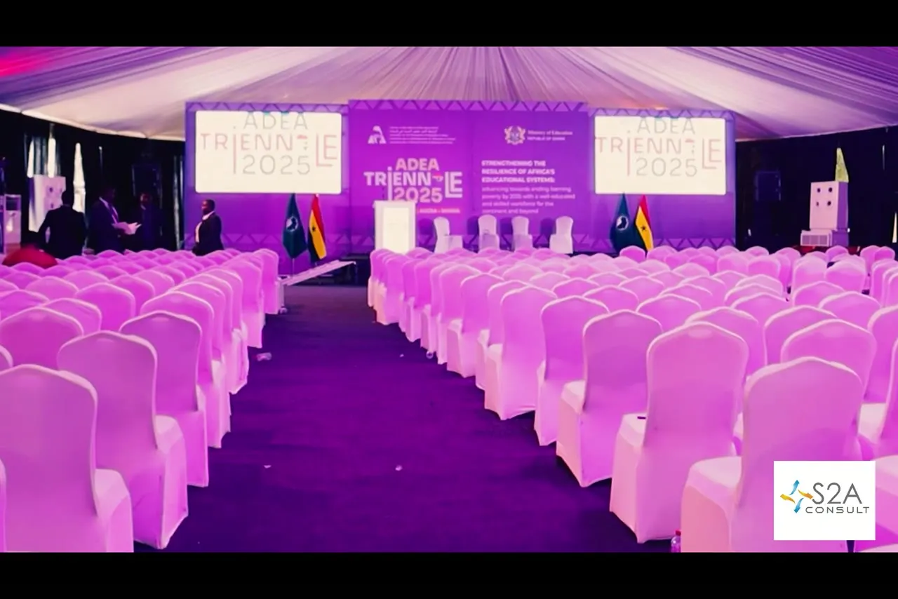 Conference seating and stage at ADEA Triennale 2025