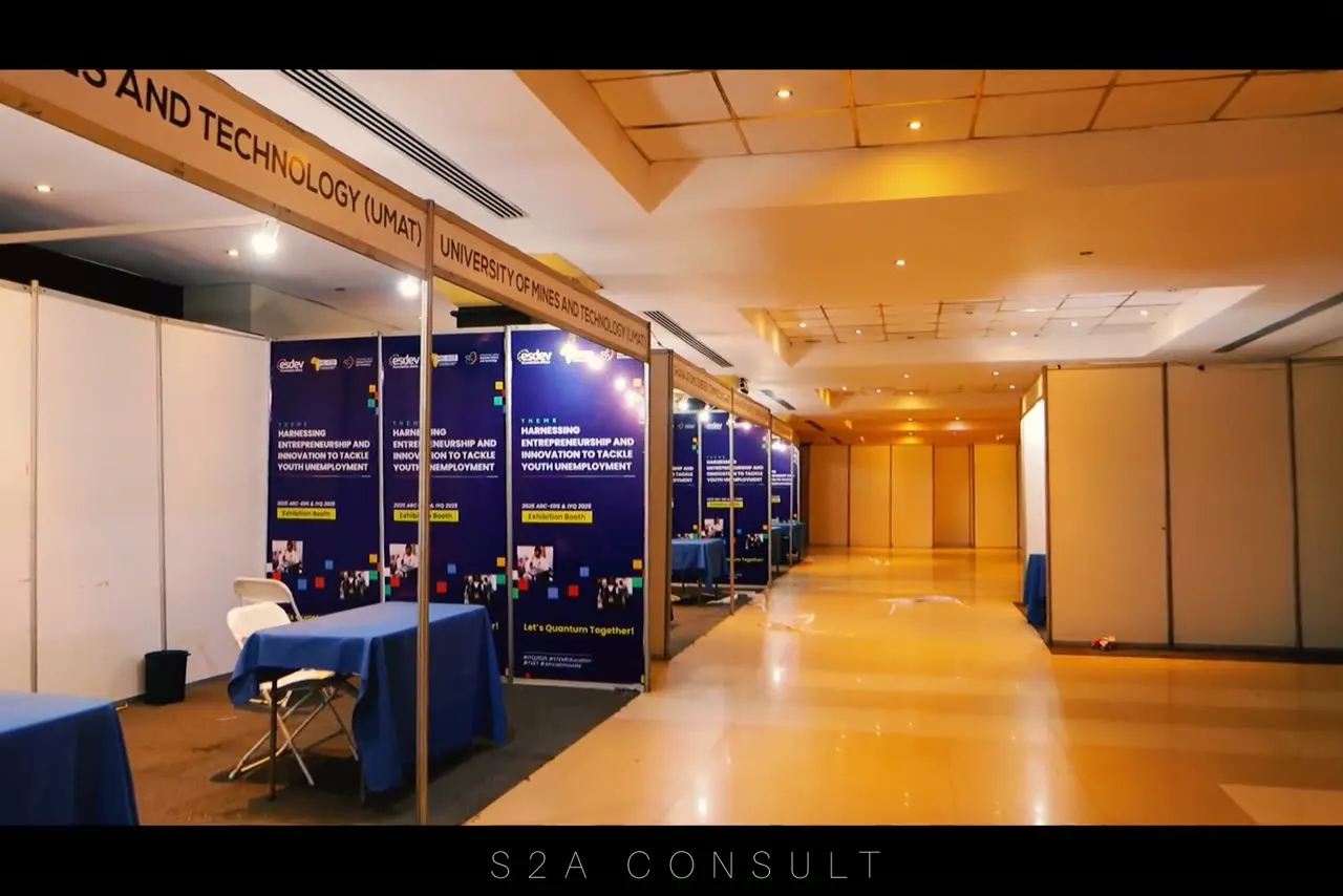 Branded exhibition booths at the Africa Regional Conference on Education and Skills